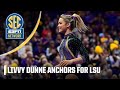 Livvy dunne anchors for lsu w 9850 floor routine in win vs auburn   espn college gymnastics