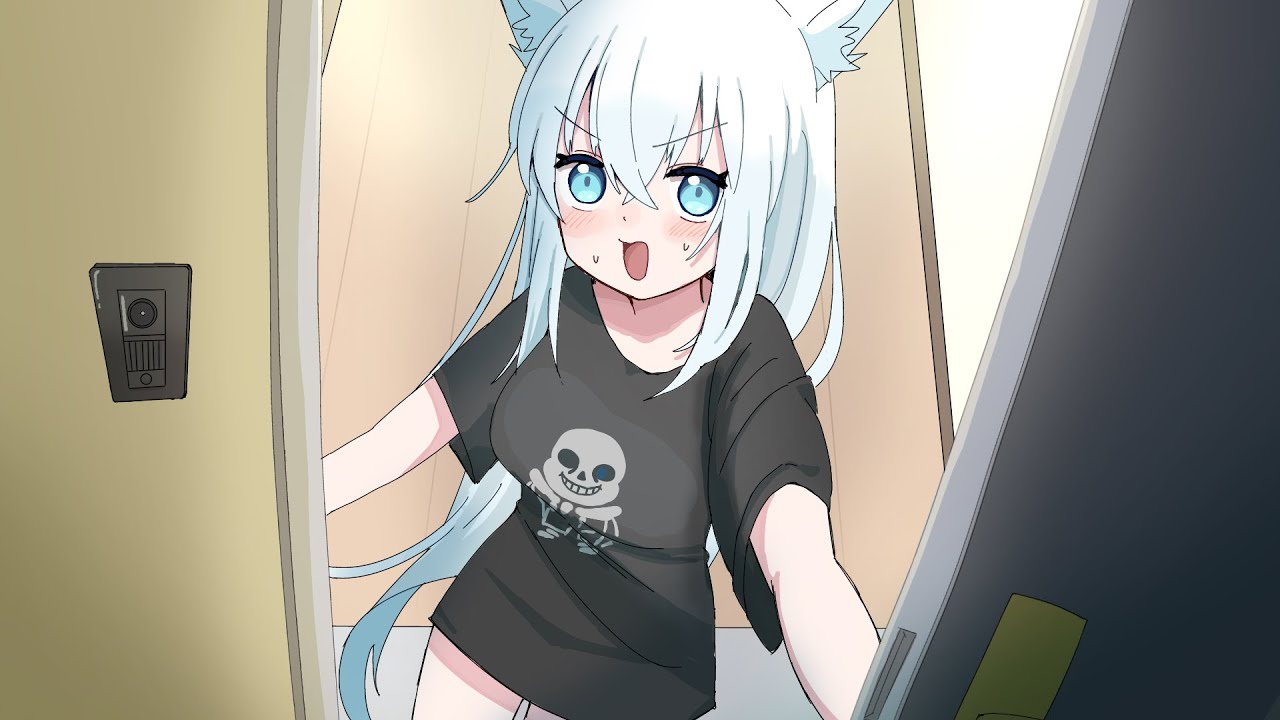 オフだと無防備すぎるフブさん【ホロライブ手描き切り抜き/白上フブキ/大神ミオ/博衣こより】