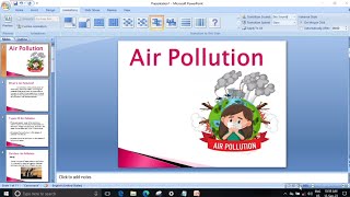 How To Create a PowerPoint Presentation | Air Pollution |