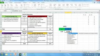 Stratagic Position and Action Evaluation Matrix in Excel screenshot 3