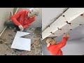 Young Man with great tiling skills -Great tiling skills -Great technique in construction PART 19