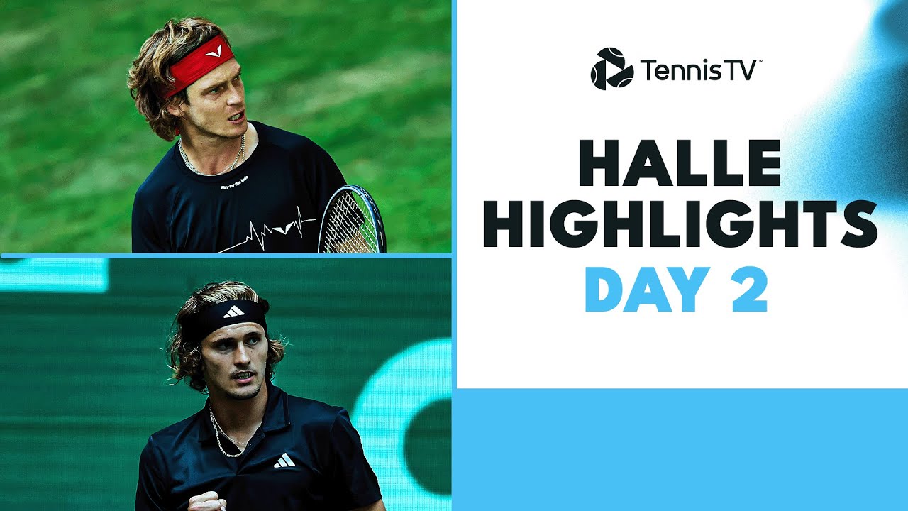 Zverev Takes On Thiem; Rublev, Sinner and Hurkacz All In Action Halle 2023 Highlights Day 2