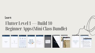 Celebrity Flutter Level 1 — Build 10 Beginner Apps (Mini Class Bundle) Wealth