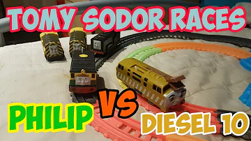 Tomy Sodor Races: Phillip vs Diesel 10 Round 1, Race 16!