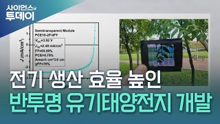 전기 생산 효율 높인 반투명 유기태양전지 개발 / YTN 사이언스