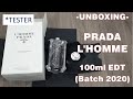 Unboxing Prada LHomme by Prada (2020 batch) *Tester