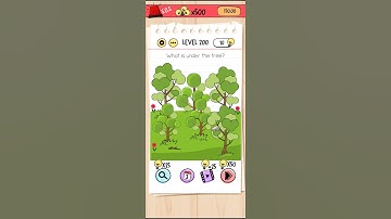 level 200 brain test walkthrough|what is under the tree.