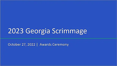 2023 Georgia Scrimmage Awards