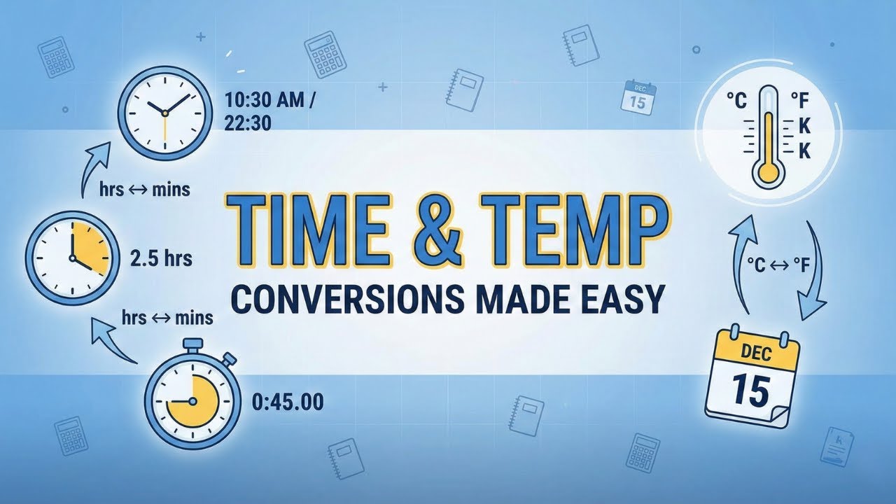 Time & Temperature Conversions | Quantitative Reasoning Complete Guide with Tricks