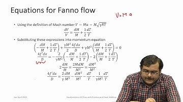 lec42 1D flow with friction- Fanno flow- II