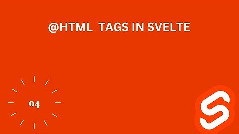 @HTML tag in svelte