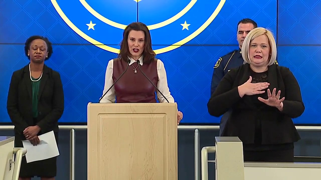 Gov Whitmer Shuts Down Rumors Of Martial Law That Is False Youtube