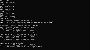 True and false statements(Python)