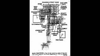 Gang Turf Map from 1972 Los Angeles