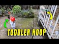 Skilled Toddler Landing Ball in a Hoop Twice
