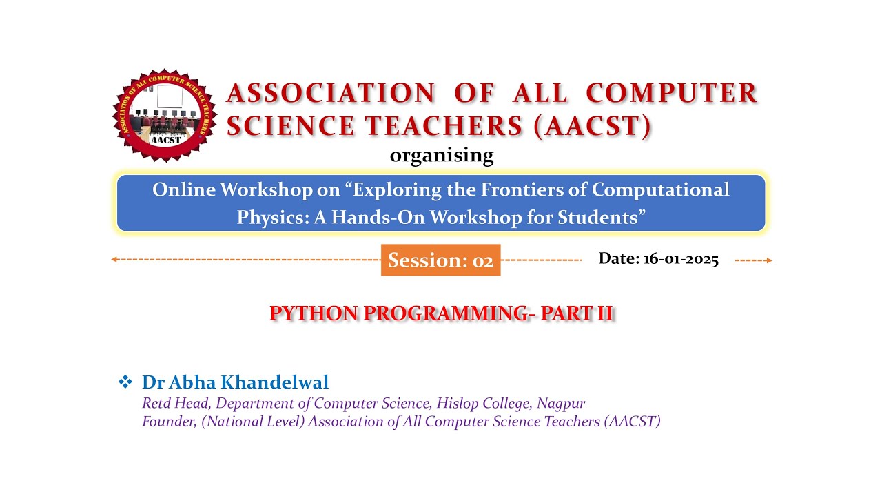 Session 2 Computational Physics , python - YouTube