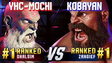 SF6 ▰ YHC-MOCHI (#1 Ranked Dhalsim) vs KOBAYAN (#1 Ranked Zangief) ▰ High Level Gameplay