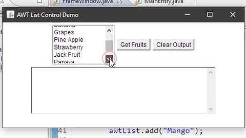 Java AWT Multi Select List Control Example | Java AWT Tutorial #16