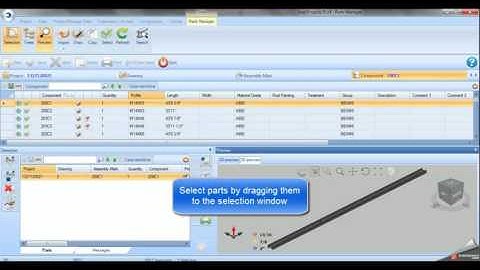 Steel Projects PLM - Parts Manager: Create View Shop Drawings