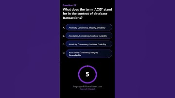 What does the term ACID stand for in the context of database transactions