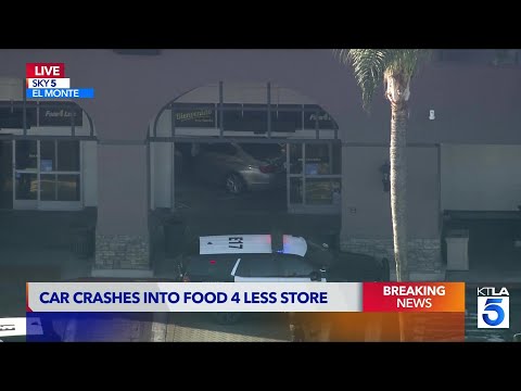 Several injured after car plows into El Monte Food 4 Less store