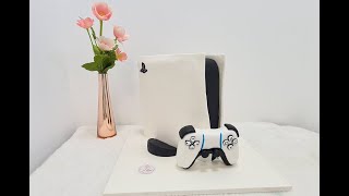 How to make PS5 Cake - PS5 GAME CONSOLE #PS5GAMECONSOLE