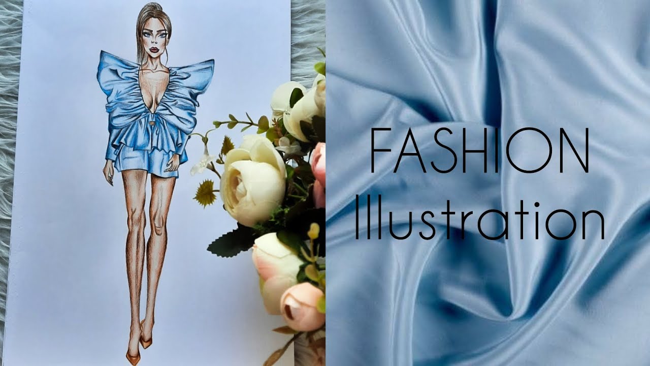 How to draw fashion illustration 💙 - YouTube