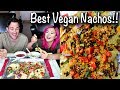 VEGAN NACHOS & BURRITOS (Mexican Mukbang / Eating Show)