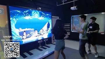 Penguin AR cosplay game Somatosensory role playing Kinect LED display