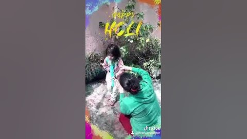 Holi  2020 | kid playing holi with mommy