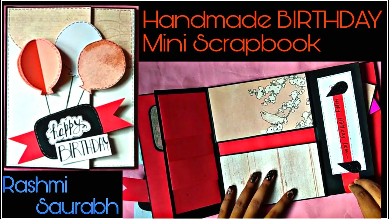 Handmade BIRTHDAY Mini Scrapbook Birthday Card Birthday Gifts