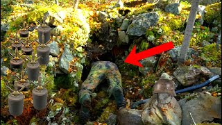 I CLIMBED INSIDE THE GERMAN DUGOUT OF THE WW2 / WWII METAL DETECTING