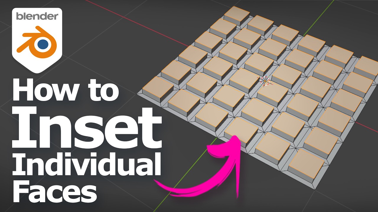 How to inset individual faces in Blender - YouTube