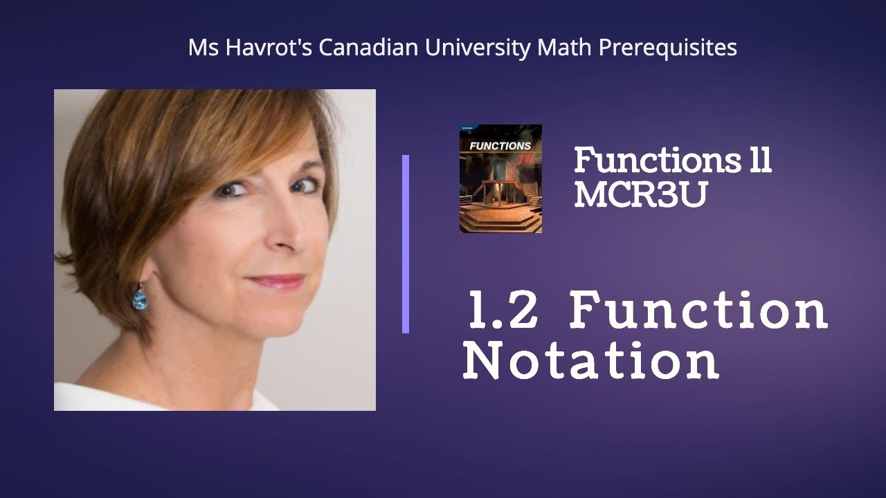 Functions 1.2 - function notation - YouTube