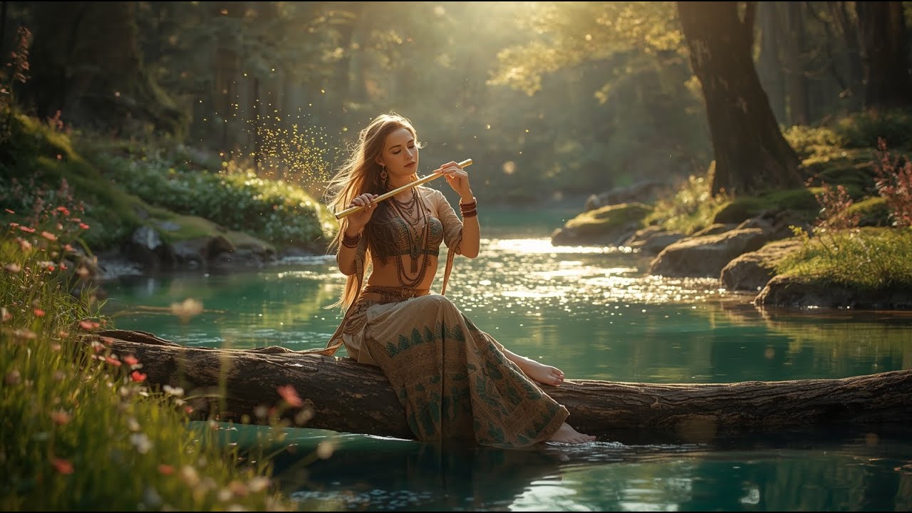 Peaceful Forest Atmosphere & Deep Meditation -Tibetan Flute Natural Relaxation for Focus & Calm Mind