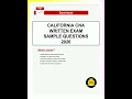 california cna written exam sample questions 2026