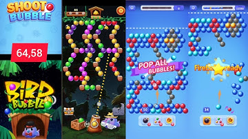 64,58, BUBBLE SHOOTER, Mobile game gameplay, Android game  gameplay.