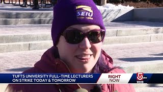 Tufts University lecturers on strike