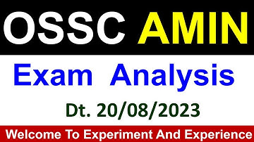OSSC AMIN EXAM ANALYSIS/ANSWER KEY/ #ossc #osscamin #osscexam