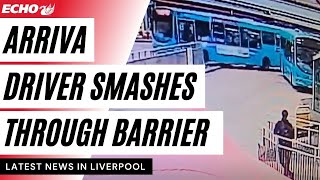 Arriva driver smashes through barrier before ploughing into another bus