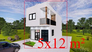 5x12 m² Simple House Design ? | Modern House Design | SLDesignArch*