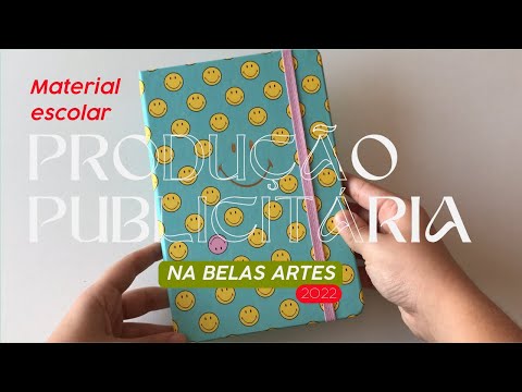 MEU MATERIAL ESCOLAR 2022 | Primeiro semestre faculdade EAD de Produção Publicitária na Belas Artes!