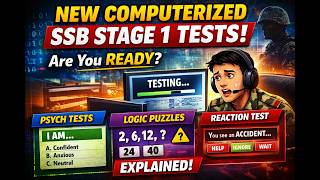 New Computerized SSB Stage 1 Tests Explained 😱 | Psychometric + Logic + Reaction Tests