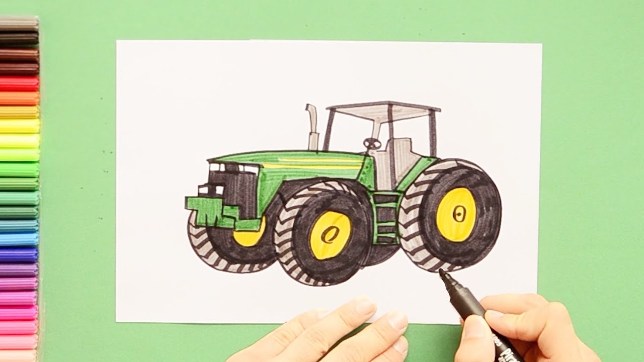 Top 153+ tractor drawing for kids super hot - seven.edu.vn