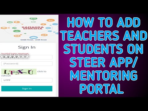 How to add teachers and students on Steer app / Mentoring portal | #jk steer