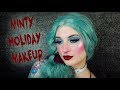 Minty Holiday Makeup | Beanmas