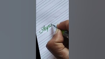 beautiful name Ayushi in cursive writing / amazing handwriting / calligraphy #shorts