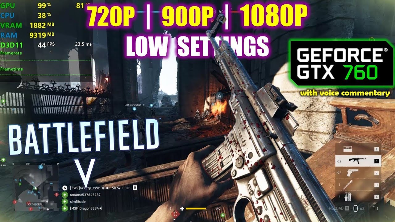 GTX 760 | Battlefield 5 / V - New Drivers - 1080p, 900p