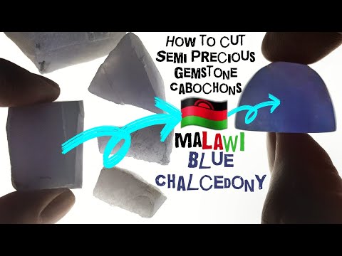 Semi Precious Gemstone Cabochons | How To Cut Chalcedony | Time Lapse | Tutorial