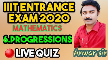 progressions quiz || iiit quiz || mathematics iiit || iq academy